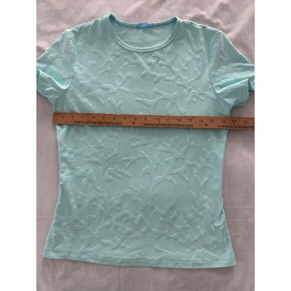 J McLaughlin Catalina Cloth Shirt Medium Textured Coral Pattern Fitted Beach - Picture 9 of 16